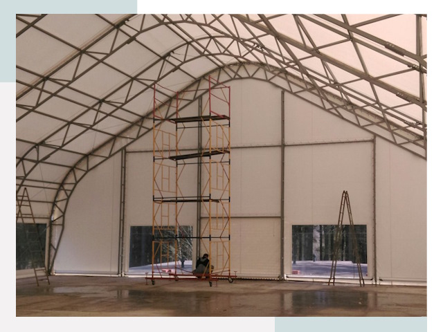 Шатровые ангары в Майкопе