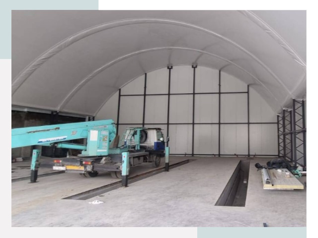 Внутреннее оснащение ангаров в Майкопе