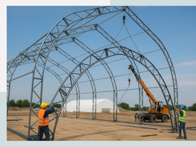 Монтаж ангаров в Майкопе от 607 руб. - Надежно и быстро